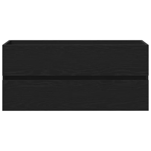 Fekete tölgy forgácslap mosdószekrény 100 x 38,5 x 45 cm