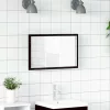 Fekete tölgy fürdőszoba tükör LED világítással 60x8,5x37 cm