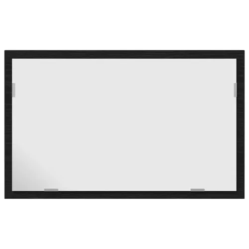 Fekete tölgy fürdőszoba tükör LED világítással 60x8,5x37 cm