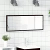 LED Fürdőszoba Tükör Musta tammi 100 x 8.5 x 37 cm Faanyag