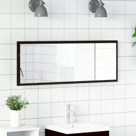   LED Fürdőszoba Tükör Musta tammi 100 x 8.5 x 37 cm Faanyag