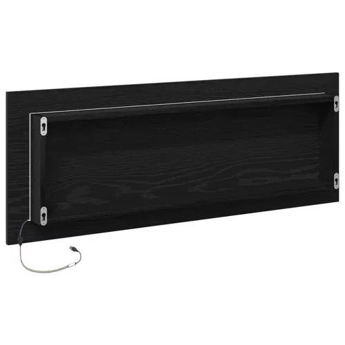 LED Fürdőszoba Tükör Musta tammi 100 x 8.5 x 37 cm Faanyag