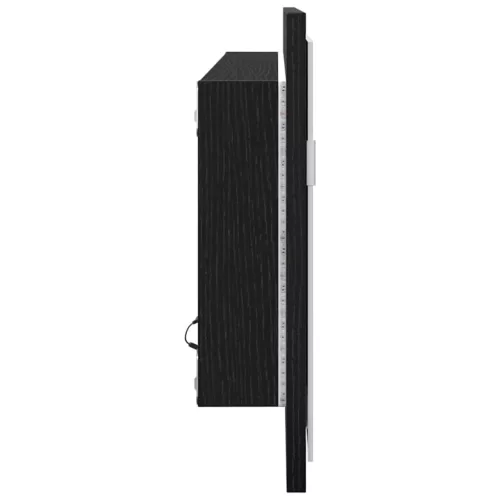 LED Fürdőszoba Tükör Musta tammi 100 x 8.5 x 37 cm Faanyag