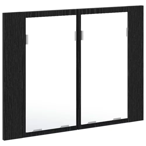 Fürdőszobai tükrös szekrény Musta tammi 60 x 12 x 45 cm Faanyag