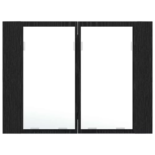 Fürdőszobai tükrös szekrény Musta tammi 60 x 12 x 45 cm Faanyag