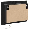 Fürdőszobai tükrös szekrény Musta tammi 60 x 12 x 45 cm Faanyag