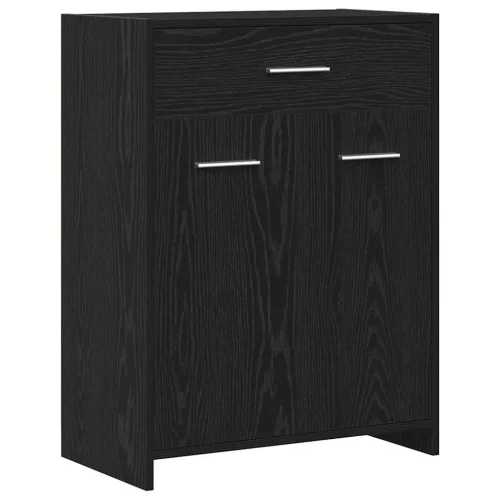 Fürdőszekrény Fekete tölgy 60 x 33 x 80 cm Tömör tölgy fa