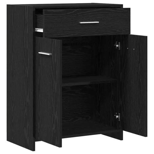 Fürdőszekrény Fekete tölgy 60 x 33 x 80 cm Tömör tölgy fa