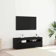 TV szekrény LED -es lámpákkal Fekete 120 x 35 x 40 cm Faanyag