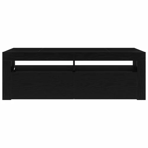 TV szekrény LED -es lámpákkal Fekete 120 x 35 x 40 cm Faanyag