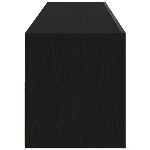 TV szekrény LED -es lámpákkal Fekete 120 x 35 x 40 cm Faanyag