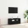 TV szekrény LED -es lámpákkal Fekete 90 x 35 x 40 cm Faanyag