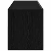 TV szekrény LED -es lámpákkal Fekete 90 x 35 x 40 cm Faanyag