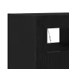Széf LED -es lámpákkal Fekete 80 x 35 x 75 cm Faanyag