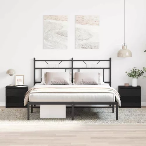 Éjjeliszekrény 2 pcs Fekete tölgy 40 x 30 x 39 cm Faanyag