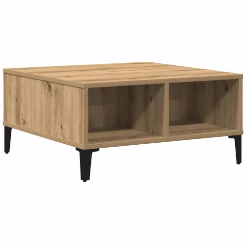 Dohányzóasztal kézműves tölgy 60 x 60 x 30 cm Faanyag
