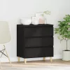 Oldalszekrény fiókkal Fekete tölgy 60 x 35 x 70 cm Faanyag