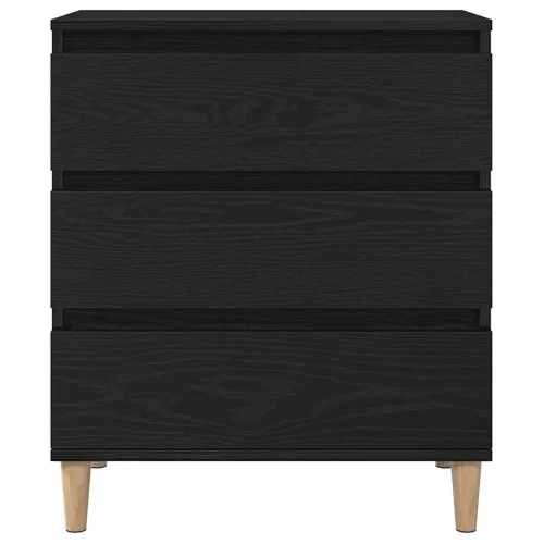 Oldalszekrény fiókkal Fekete tölgy 60 x 35 x 70 cm Faanyag