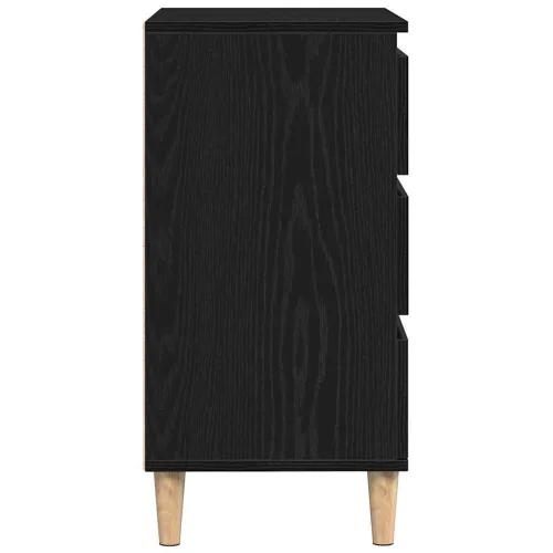 Oldalszekrény fiókkal Fekete tölgy 60 x 35 x 70 cm Faanyag