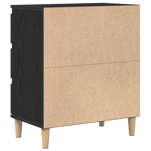 Oldalszekrény fiókkal Fekete tölgy 60 x 35 x 70 cm Faanyag