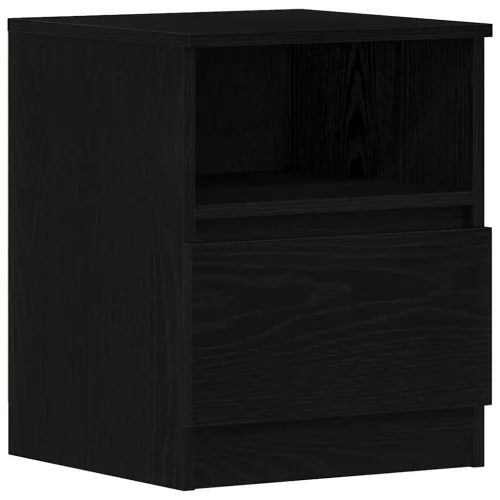 Éjjeliszekrény 2 pcs Musta tammi 40 x 40 x 50 cm Faanyag