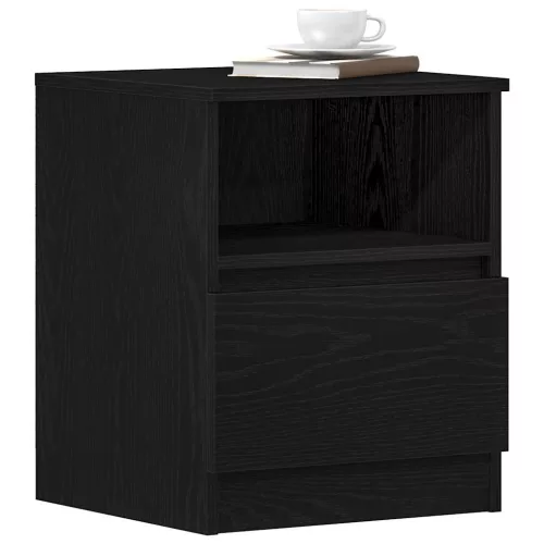 Éjjeliszekrény 2 pcs Musta tammi 40 x 40 x 50 cm Faanyag