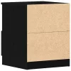 Éjjeliszekrény 2 pcs Musta tammi 40 x 40 x 50 cm Faanyag