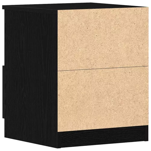 Éjjeliszekrény 2 pcs Musta tammi 40 x 40 x 50 cm Faanyag