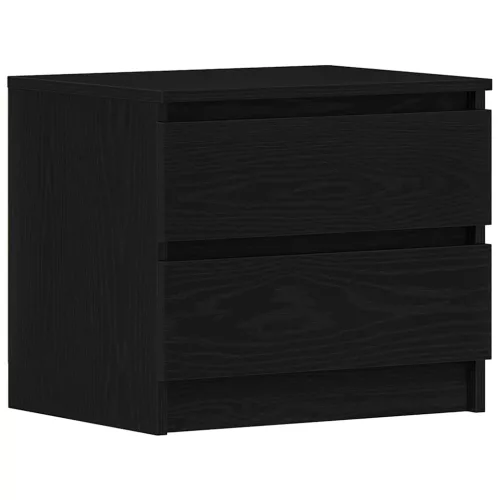Éjjeliszekrény 2 pcs Musta tammi 50 x 40 x 43.5 cm Faanyag