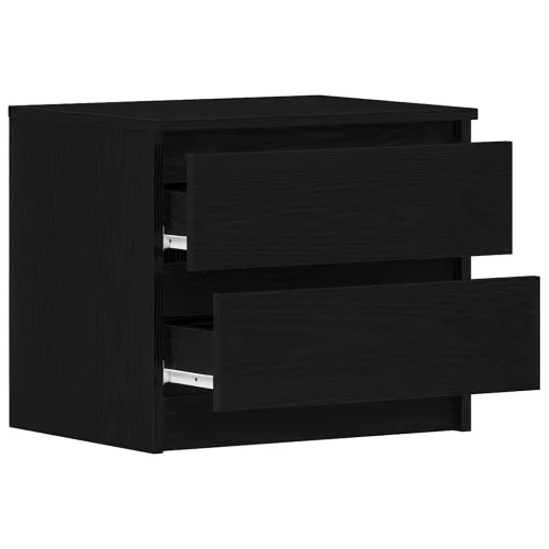 Éjjeliszekrény 2 pcs Musta tammi 50 x 40 x 43.5 cm Faanyag