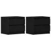 Éjjeliszekrény 2 pcs Musta tammi 50 x 40 x 43.5 cm Faanyag