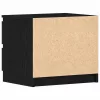 Éjjeliszekrény 2 pcs Musta tammi 50 x 40 x 43.5 cm Faanyag