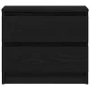 Éjjeliszekrény 2 pcs Musta tammi 50 x 40 x 43.5 cm Faanyag