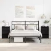 Éjjeliszekrény 2 pcs Musta tammi 40 x 35 x 62,5 cm Faanyag