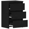 Éjjeliszekrény 2 pcs Musta tammi 40 x 35 x 62,5 cm Faanyag