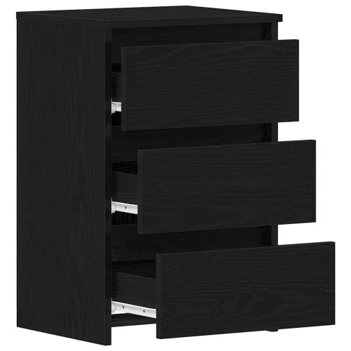 Éjjeliszekrény 2 pcs Musta tammi 40 x 35 x 62,5 cm Faanyag