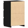 Éjjeliszekrény 2 pcs Musta tammi 40 x 35 x 62,5 cm Faanyag