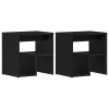 Éjjeliszekrény 2 pcs Musta tammi 40 x 30 x 40 cm Faanyag