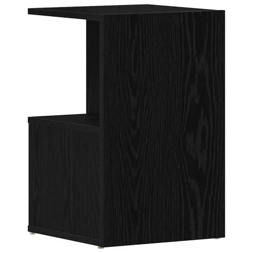 Éjjeliszekrény 2 pcs Musta tammi 35 x 35 x 55 cm Faanyag