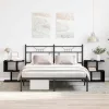 Éjjeliszekrény 2 pcs Musta tammi 50 x 30 x 51,5 cm Faanyag