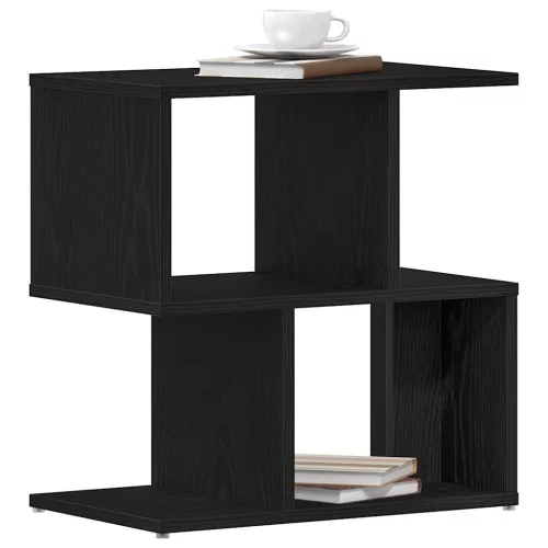 Éjjeliszekrény 2 pcs Musta tammi 50 x 30 x 51,5 cm Faanyag