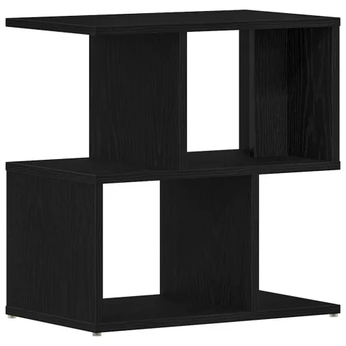 Éjjeliszekrény 2 pcs Musta tammi 50 x 30 x 51,5 cm Faanyag