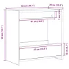 Oldal asztal Musta tammi 50 x 26 x 50 cm Faanyag
