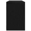 Fali Polcok polcokkal 2 pcs Musta tammi 60 x 15 x 23 cm Faanyag