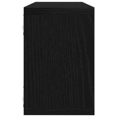 Fali Polcok polcokkal 2 pcs Musta tammi 60 x 15 x 23 cm Faanyag
