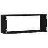 Fali Polcok polcokkal 2 pcs Musta tammi 60 x 15 x 23 cm Faanyag