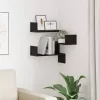 Fali Sarok Polc polcokkal Musta tammi 40 x 40 x 49.5 cm Faanyag