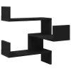 Fali Sarok Polc polcokkal Musta tammi 40 x 40 x 49.5 cm Faanyag