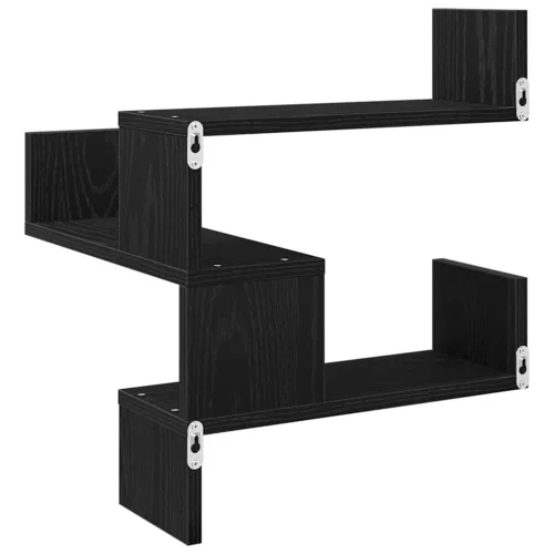 Fali Sarok Polc polcokkal Musta tammi 40 x 40 x 49.5 cm Faanyag
