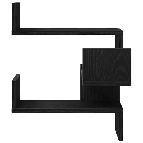 Fali Sarok Polc polcokkal Musta tammi 40 x 40 x 49.5 cm Faanyag